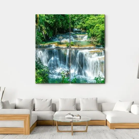 waterfall painting frame placement home 